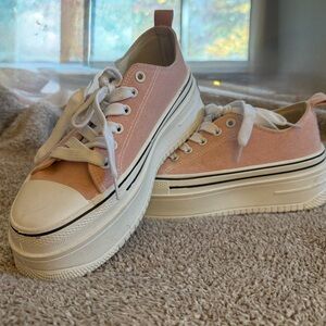 Pink Platform Sneakers